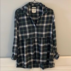 American Eagle Amazingly soft flannel peplum- S